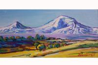 Landscape - Ararat Mountain - Acrylic On Canvas